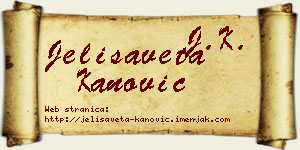 Jelisaveta Kanović vizit kartica